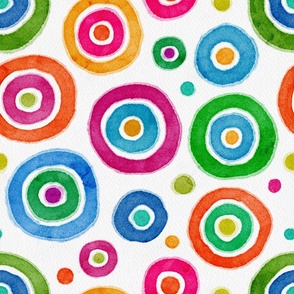 Watercolour Circles - Multicolour