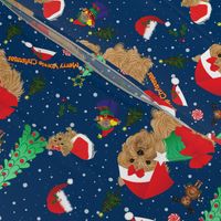 Yorkie Christmas Fabric