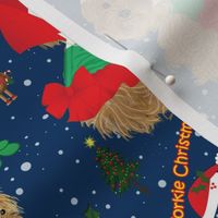 Yorkie Christmas Fabric