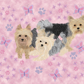 Yorkie Quilt Panel - 42x36"