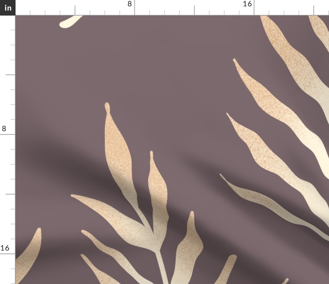 Chic Gold fern Pattern Botanical Leaf - Welcoming Wall