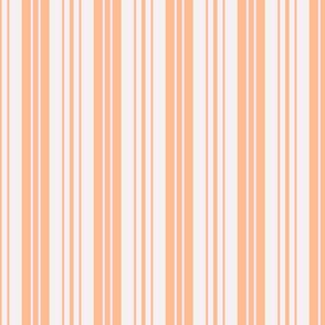Peach Pink Ivory Stripes 