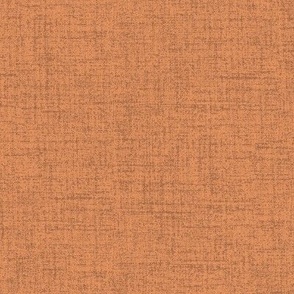 Linen look fabric or wallpaper with a subtle texture of woven threads - Apricot Crush & Terracotta
