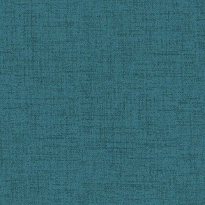 Linen look fabric or wallpaper with a subtle texture of woven threads - Bay Blue & Peacock