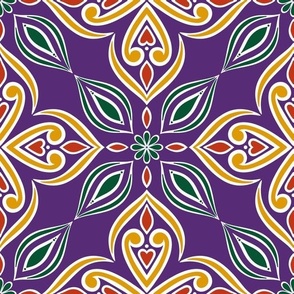 Purple geometric floral
