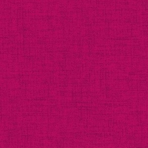 Linen look fabric or wallpaper with a subtle texture of woven threads - Hot Pink & Raspberry