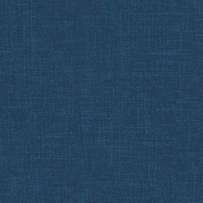 Linen look fabric or wallpaper with a subtle texture of woven threads - Indigo Blue & Ink