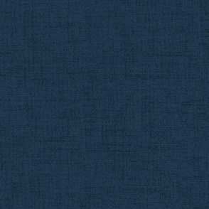 Linen look fabric or wallpaper with a subtle texture of woven threads - Indigo Blue & Midnight