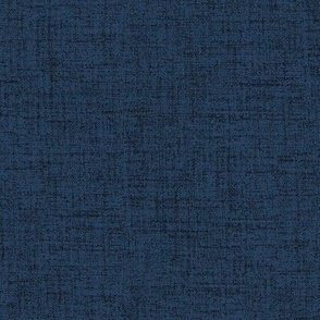 Linen look fabric or wallpaper with a subtle texture of woven threads - Jeans Blue & Midnight
