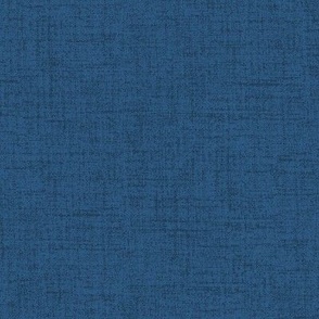 Linen look fabric or wallpaper with a subtle texture of woven threads - Denim Blue & Indigo