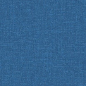 Linen look fabric or wallpaper with a subtle texture of woven threads - Denim Blue & Cornflower