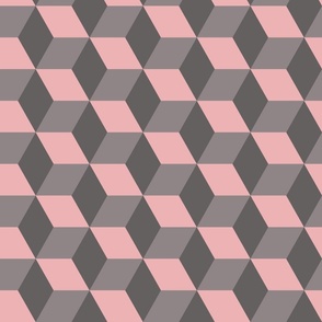 Pink and gray cubes