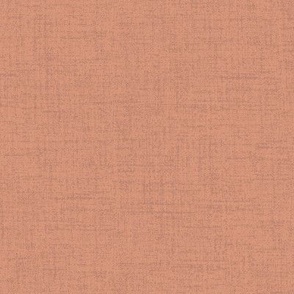Linen look fabric or wallpaper with a subtle texture of woven threads - Persimmon & Terracotta