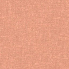 Linen look fabric or wallpaper with a subtle texture of woven threads - Persimmon & Peach