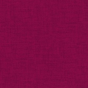 Linen look fabric or wallpaper with a subtle texture of woven threads - Raspberry Pink  & Ruby Red