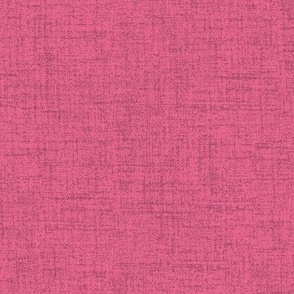 Linen look fabric or wallpaper with a subtle texture of woven threads - Coral Pink & Raspberry