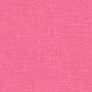 Linen look fabric or wallpaper with a subtle texture of woven threads - Coral Pink & Carnation