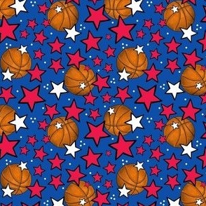 Small Scale Team Spirit Basketball with Stars in Philadelphia 76ers Red and Blue