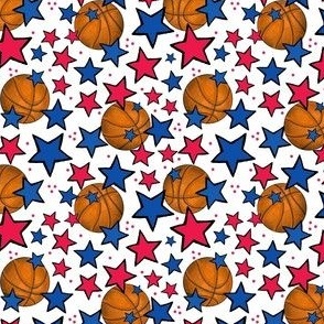 Small Scale Team Spirit Basketball with Stars in Philadelphia 76ers Red and Blue