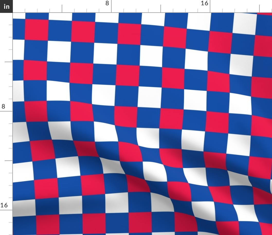 Medium Scale Team Spirit Basketball Checkerboard in Philadelphia 76ers Red and Blue