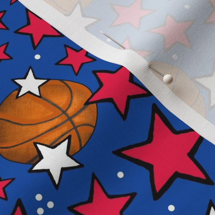 Medium Scale Team Spirit Basketball with Stars in Philadelphia 76ers Red and Blue