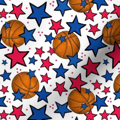 Medium Scale Team Spirit Basketball with Stars in Philadelphia 76ers Red and Blue