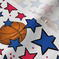 Medium Scale Team Spirit Basketball with Stars in Philadelphia 76ers Red and Blue
