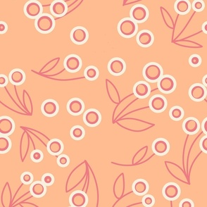 Simple floral on peach fuzz, large