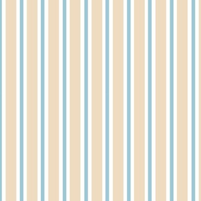 Teal cream and white stripes