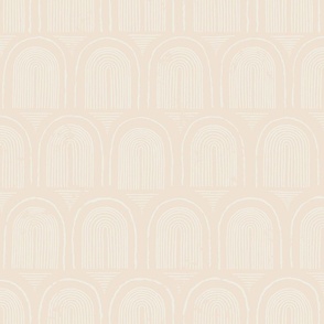 Block Printed Arches in barely Pale Pink
