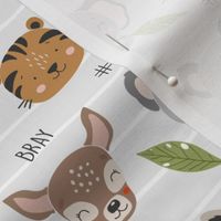 Wild Animals – Jungle, Safari & Woodland Animals, Fog Neutral Grey