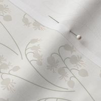 Lily of the Valley medium 6 wallpaper scale in ivory silver grey by Pippa Shaw