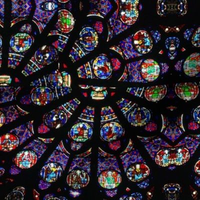 Notre Dame rose window fragments