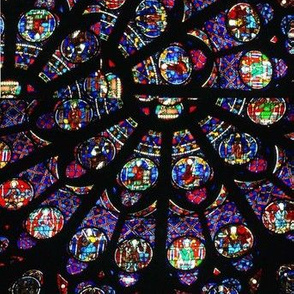Notre Dame rose window fragments