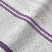 classic purple stripes with elaborate ornaments  on an off white linen background - medium scale