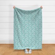 Lily of the Valley large 12 wallpaper scale in duck egg blue by Pippa Shaw