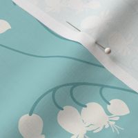 Lily of the Valley large 12 wallpaper scale in duck egg blue by Pippa Shaw