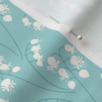 Lily of the Valley medium 6 wallpaper scale in duck egg blue by Pippa Shaw