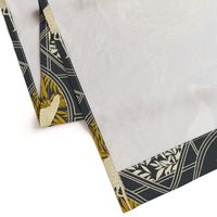 Art Deco White Heron Charcoal Jumbo