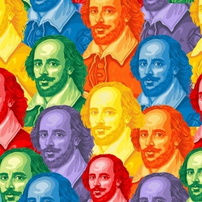 The Bard William Shakespeare Rainbow All Over Print