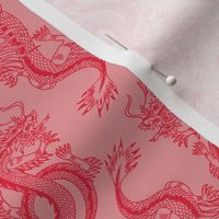 all over pink and red dragon repeat