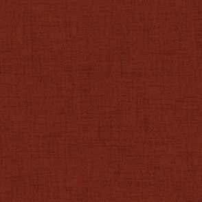 Linen look fabric or wallpaper with a subtle texture of woven threads - Intense Rust & Russet