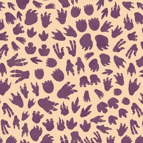 Footprints - pink and purple (medium)