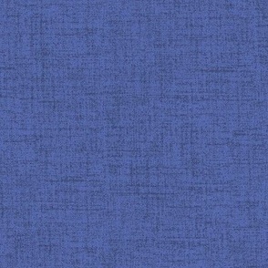 Linen look fabric or wallpaper with a subtle texture of woven threads - Cornflower Blue & Denim
