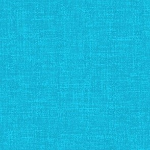 Linen look fabric or wallpaper with a subtle texture of woven threads - Turquoise & Kingfisher