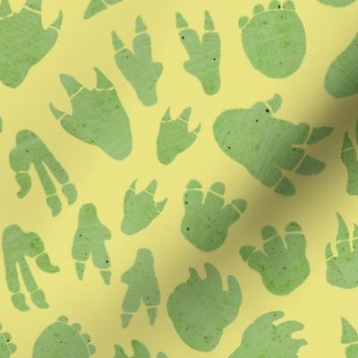 Footprints - yellow and green (medium)