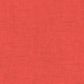 Linen look fabric or wallpaper with a subtle texture of woven threads - Radiant Red & Ruby