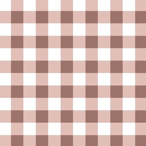 warm homely brown gingham 1 inch