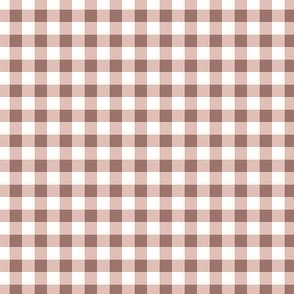 warm homely brown gingham half inch