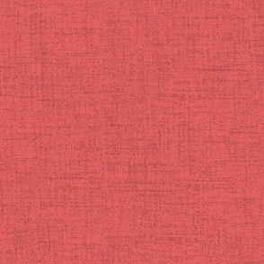 Linen look fabric or wallpaper with a subtle texture of woven threads - Sunset coral & copper